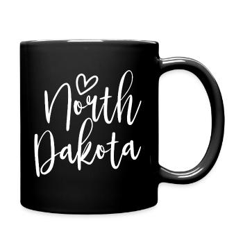 North Dakota Heart Women's Love North Dakota - Full Colour Mug - black - Right