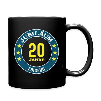 Friseur Jubiläum 20 Jahre 20. jähriges Jubilaeum - Tasse einfarbig - Schwarz - Rechts