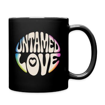 Untamed Love Retro Lettering - Full Colour Mug - black - Right