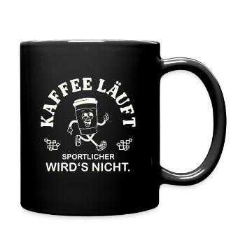 Coffee is running – That's my cardio saying - Full Colour Mug - black - Right
