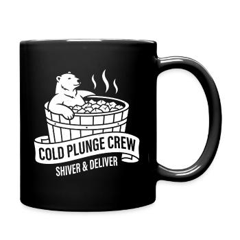Polar bear in the cold bath: Cold Plunge Crew - Full Colour Mug - black - Right