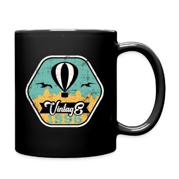 Vintage 1996 30. Geburtstag - Tasse einfarbig - Schwarz - Rechts