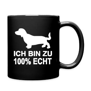 Dackel - Tasse einfarbig - Schwarz - Rechts