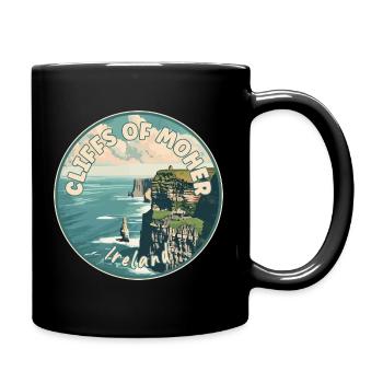Entdecken Sie Cliffs Of Moher in Irland - Tasse einfarbig - Schwarz - Rechts