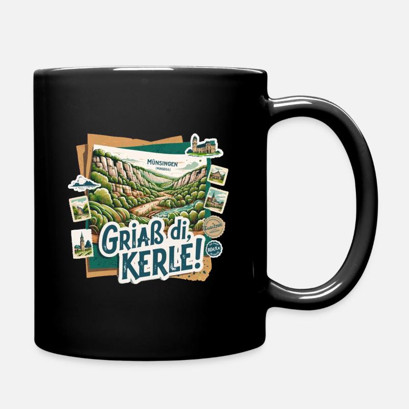 Hello, fellows! Southern Germany Landscape - Full Colour Mug - black
