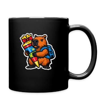 Capybara 1st day of school | School enrollment children - Full Colour Mug - black - Right
