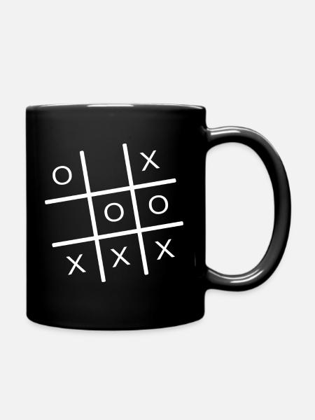 Jeu de grille de type morpion - Mug uni - noir