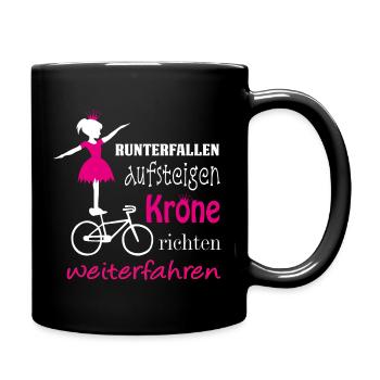 Kunstrad, Kunstradfahren, Hallenradsport - Tasse einfarbig - Schwarz - Rechts