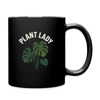 Dame Plante Monstera - Mug uni - noir - Droite
