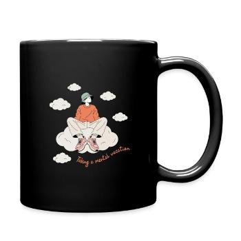 Einen mentalen Urlaub machen - Tasse einfarbig - Schwarz - Rechts