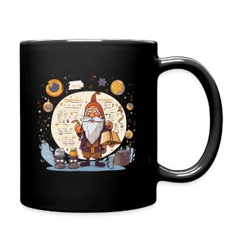 Gnome de l’Espace avec Grimoire - Mug uni - noir - Droite