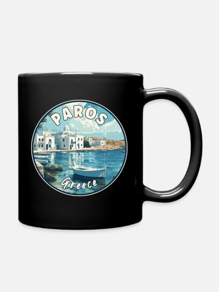 Discover Paros In Greece Mediterranean Paradise - Full Colour Mug - black