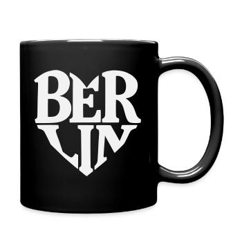 Berlin Herzschrift Logo - Tasse einfarbig - Schwarz - Rechts