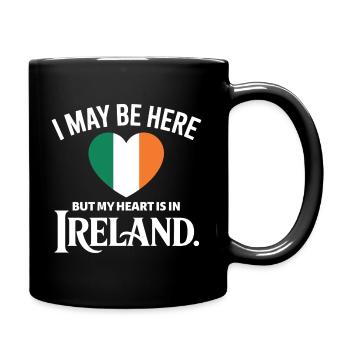 Ireland Heartbeat Design - Full Colour Mug - black - Right