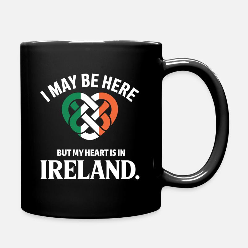 Irish Heart Celtic Knot Pride - Full Colour Mug - black