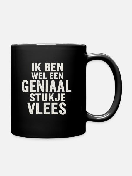 Genius Piece of Meat Typo - Full Colour Mug - black