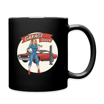 Garage Queen Mécanique Pin-up - Mug uni - noir - Droite