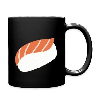 Salmon Nigiri Minimal-Illustrationsdruck - Tasse einfarbig - Schwarz - Rechts