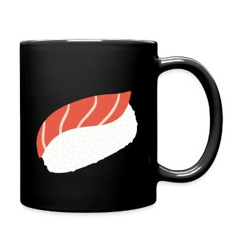 Tuna Nigiri Minimal Sushi-Kunst - Tasse einfarbig - Schwarz - Rechts