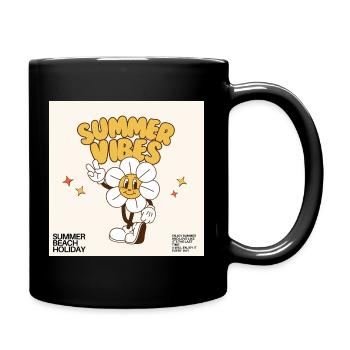 Summer Vibes Design - Full Colour Mug - black - Right