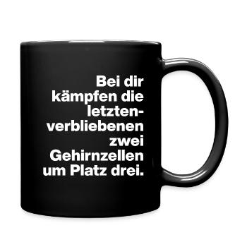 BRAIN TEASERS, SARCASM, CHEEKY FIGHT WITH YOU - Full Colour Mug - black - Right
