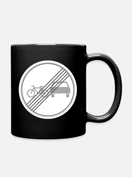 Overtaking by bike allowed again - Full Colour Mug - black