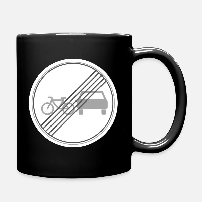 Überholen mit dem Rad wieder gestattet - Tasse einfarbig - Schwarz