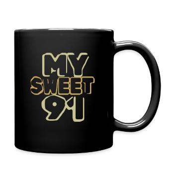 Birthday 91 - Full Colour Mug - black - Right