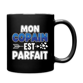My boyfriend is perfect gifts for darling humor - Full Colour Mug - black - Right