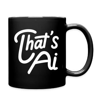 "That's AI" Handwritten Typography - Full Colour Mug - black - Right