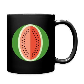 watermelon - Tasse einfarbig - Schwarz - Rechts