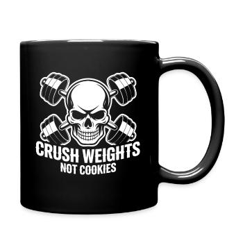 Crush Weights Gym kein Zucker - Tasse einfarbig - Schwarz - Rechts