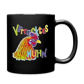Fans de poulet - Coq - Coq - Poulet fleur - Bio - Mug uni - noir - Droite