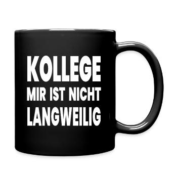 collègue - Mug uni - noir - Droite