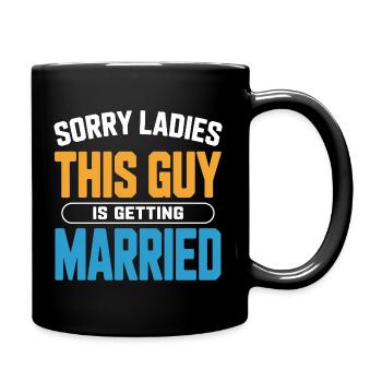 Dieser Typ heiratet – lustiges Tee - Tasse einfarbig - Schwarz - Rechts