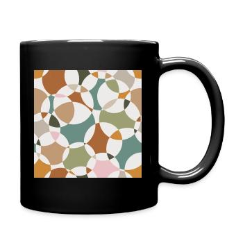 Kreisgeometrie - Tasse einfarbig - Schwarz - Rechts