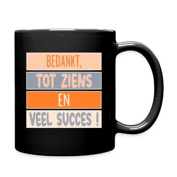 Danke – Viel Glück - Tasse einfarbig - Schwarz - Rechts