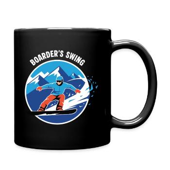 Snowboarding - Full Colour Mug - black - Right
