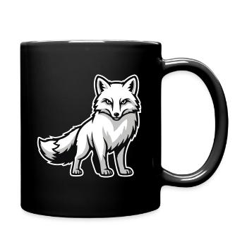 Arctic Fox Arctic White Animal Nature Logo - Full Colour Mug - black - Right
