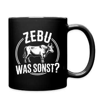 Zèb, quoi d’autre, humour de vache - Mug uni - noir - Droite