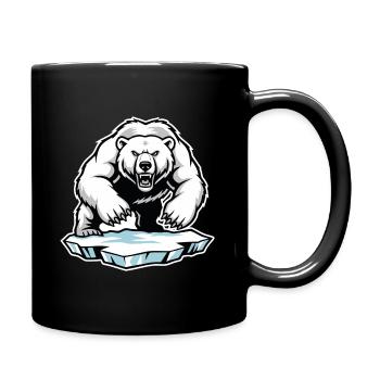 Ours Polaire Arctique Banquise Mascotte Bear - Mug uni - noir - Droite