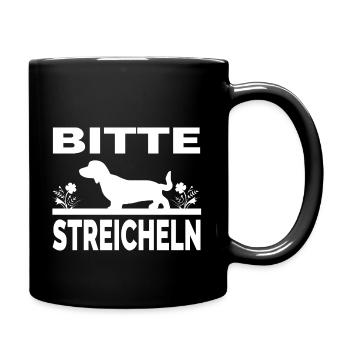 Dackel - Tasse einfarbig - Schwarz - Rechts
