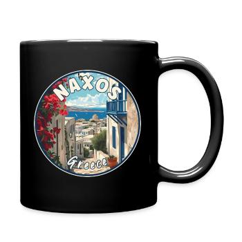 Discover Mediterranean Paradise Naxos In Greece - Full Colour Mug - black - Right