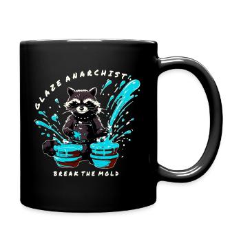 Glaze Anarchist Raccoon - Break the Mold - Full Colour Mug - black - Right