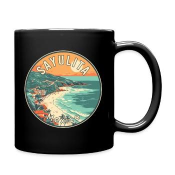 Erleben Sie das tropische Paradies von Sayulita, Mexiko - Tasse einfarbig - Schwarz - Rechts