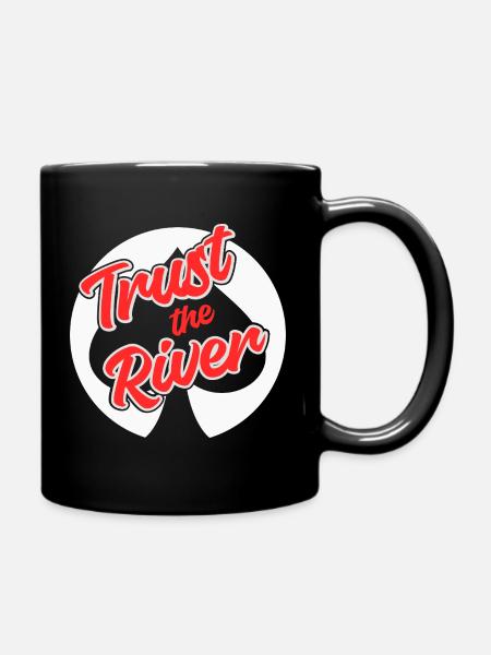 Poker -Trust_the_river - Mug uni - noir