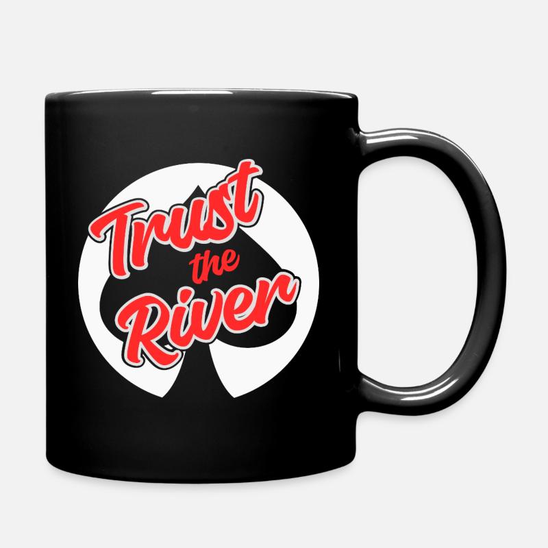 Poker -Trust_the_river - Mug uni - noir