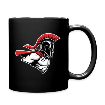 Spartan Warrior Alpha-Maskottchen Spartanische Macht - Tasse einfarbig - Schwarz - Rechts