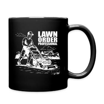 LAWN ORDER PROFESSIONAL Garten Rasenpflege Profi - Tasse einfarbig - Schwarz - Rechts