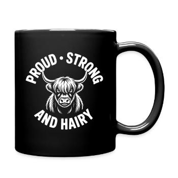 Highland Cow / Highland Rind – Ich liebe Highlands - Tasse einfarbig - Schwarz - Rechts